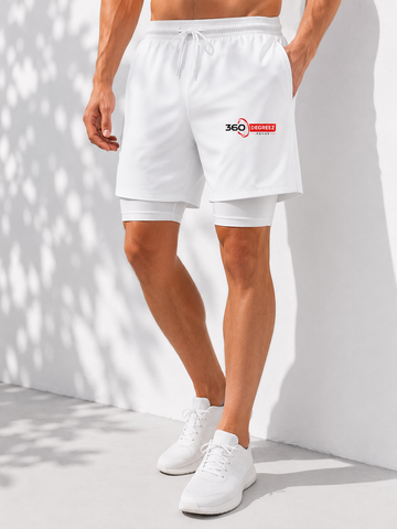 360 Degree Men's 2-in-1 Performance Training Shorts – Quick-Dry Athletic Gym Shorts